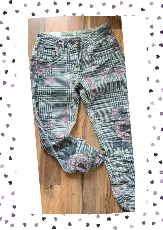 Pantalón reversible verde salvia slim stretch T36 S jean casual – photo 3